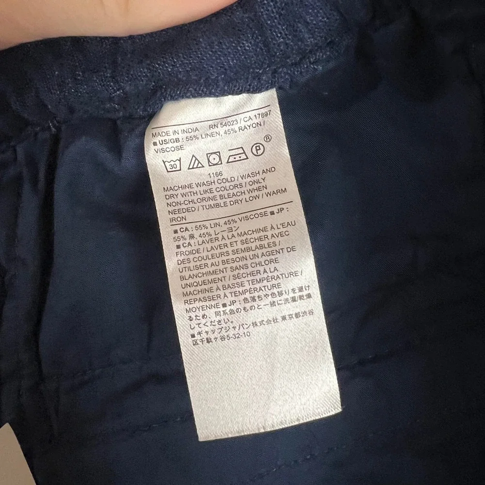 Banana Republic Tapered High Rise Trouser Pants Womens L Navy Blue NWT